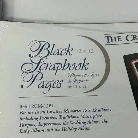 Lot 2 NIP Creative Memories Original 12X12 Black Scrapbook Pages Album Refills - Picture 3 of 7